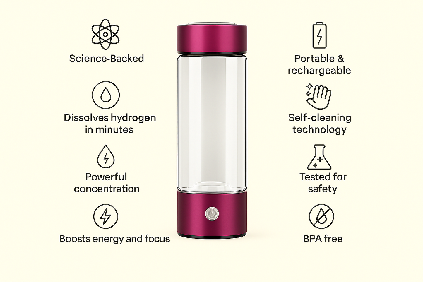Hydrelle Hydrogen-Infused Wellness Bottle