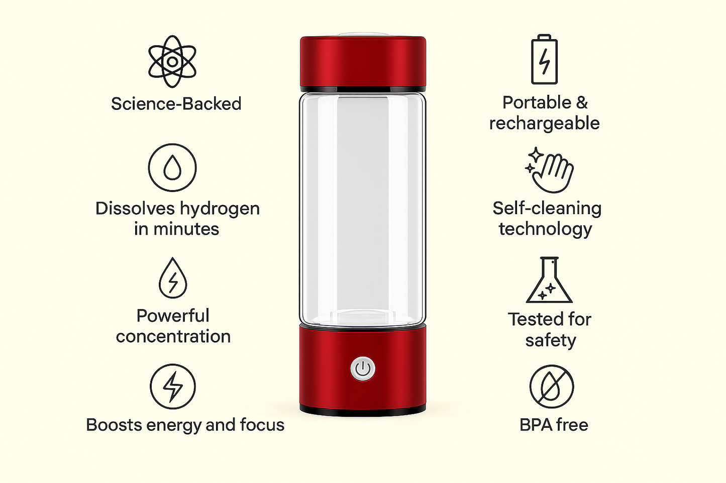 Hydrelle Hydrogen-Infused Wellness Bottle