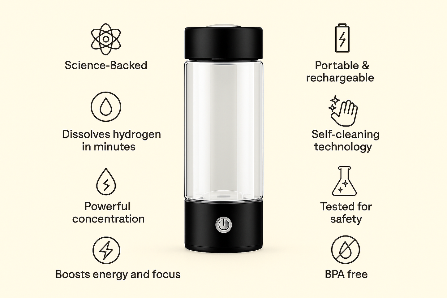 Hydrelle Hydrogen-Infused Wellness Bottle