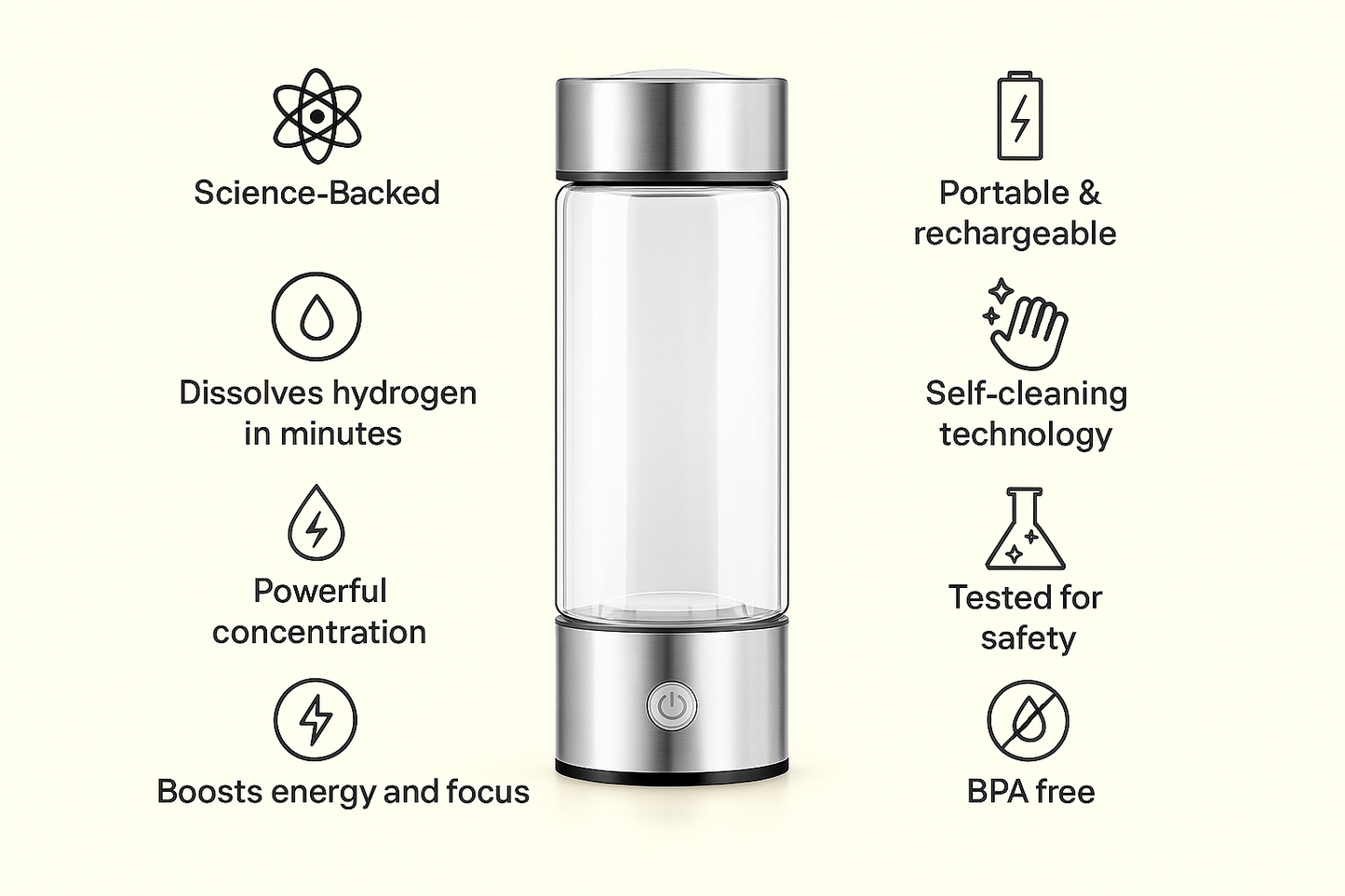Hydrelle Hydrogen-Infused Wellness Bottle